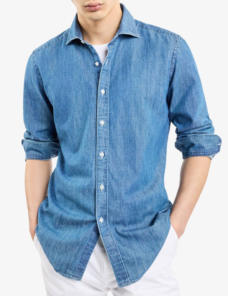 Fay Regular Shirt in Denim - picture 1 Fay Regular Shirt in Denim - picture 1