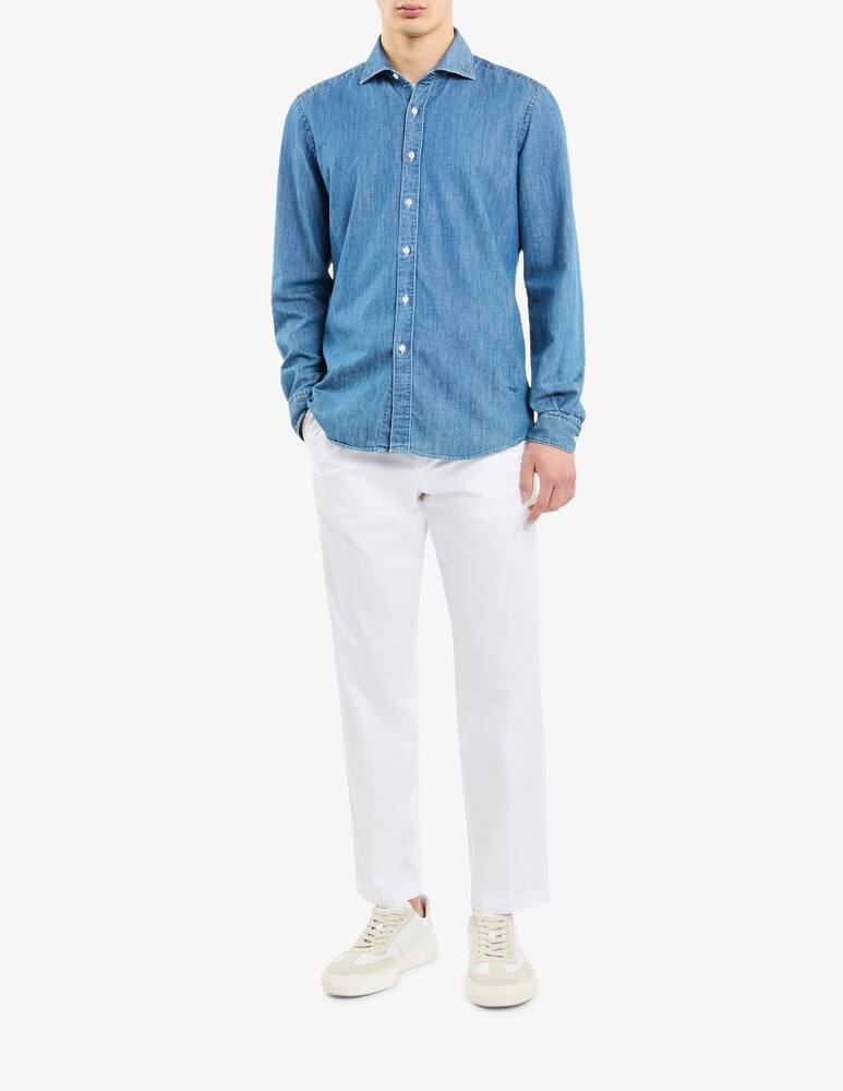 Fay Regular Shirt in Denim - picture 2 Fay Regular Shirt in Denim - picture 2