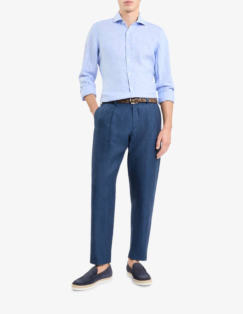 rinascente Fay Camicia Slim in Lino a Righe