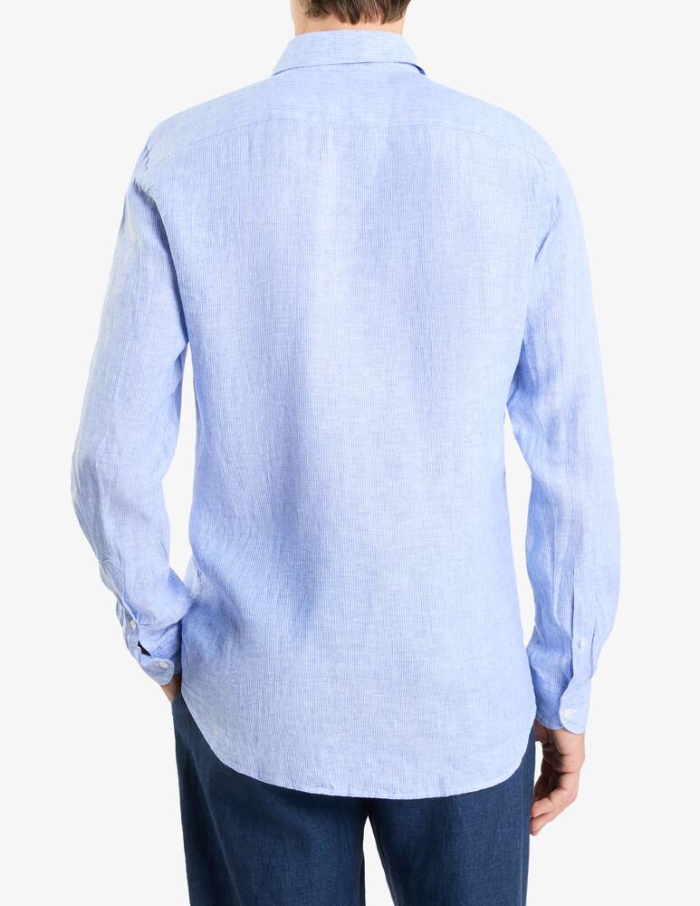 rinascente Fay Camicia Slim in Lino a Righe