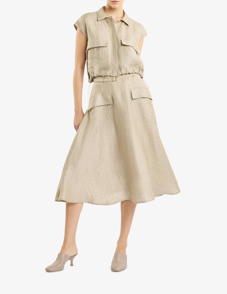 Fay Regular Crop Shirt in Linen - picture 2 Fay Regular Crop Shirt in Linen - picture 2