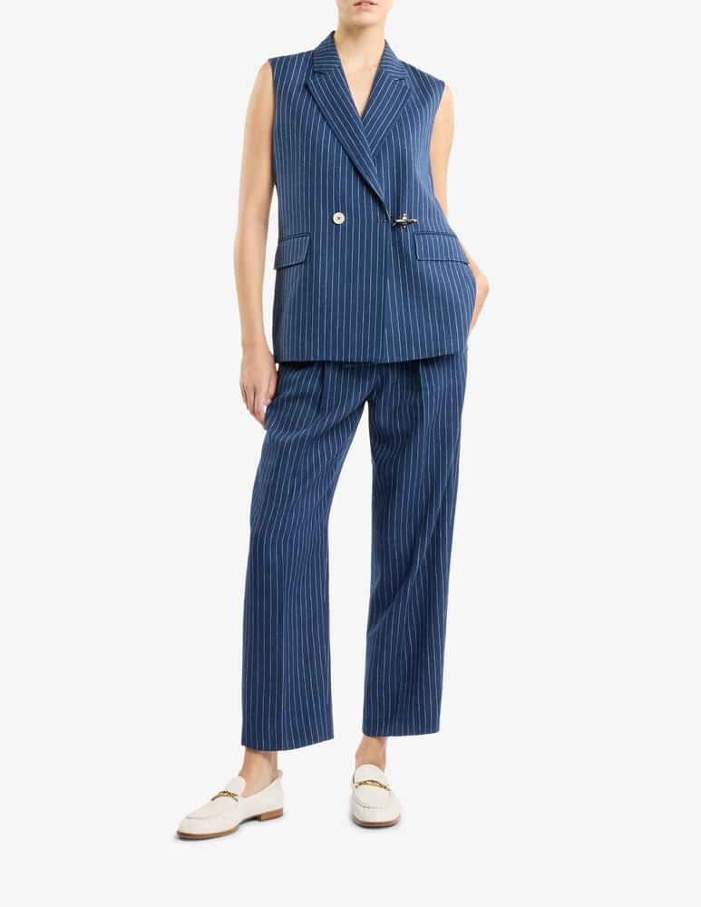 rinascente Fay Double-breasted Waistcoat in Cotton and Linen