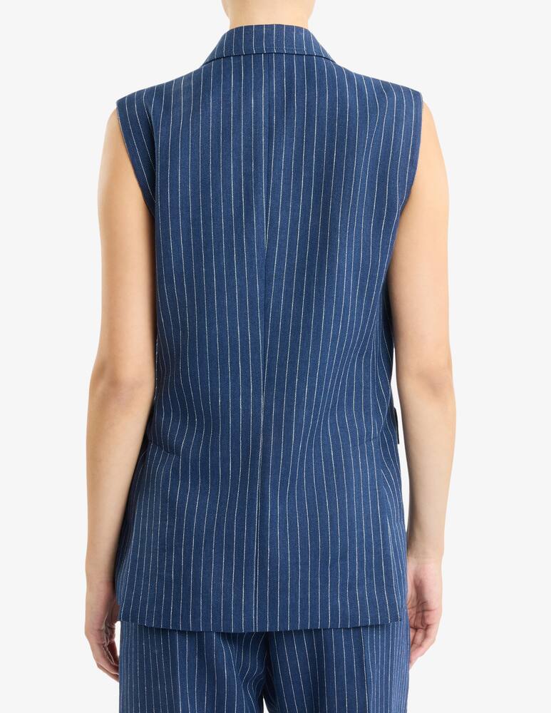 rinascente Fay Double-breasted Waistcoat in Cotton and Linen