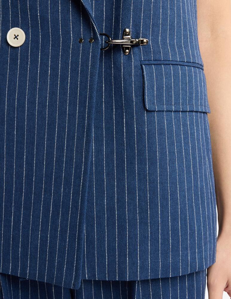 rinascente Fay Double-breasted Waistcoat in Cotton and Linen