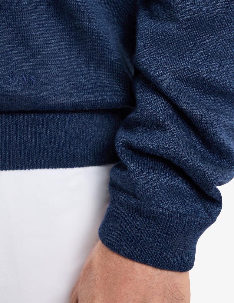Fay Round-neck Jumper in Linen and Cotton - picture 4 Fay Round-neck Jumper in Linen and Cotton - picture 4