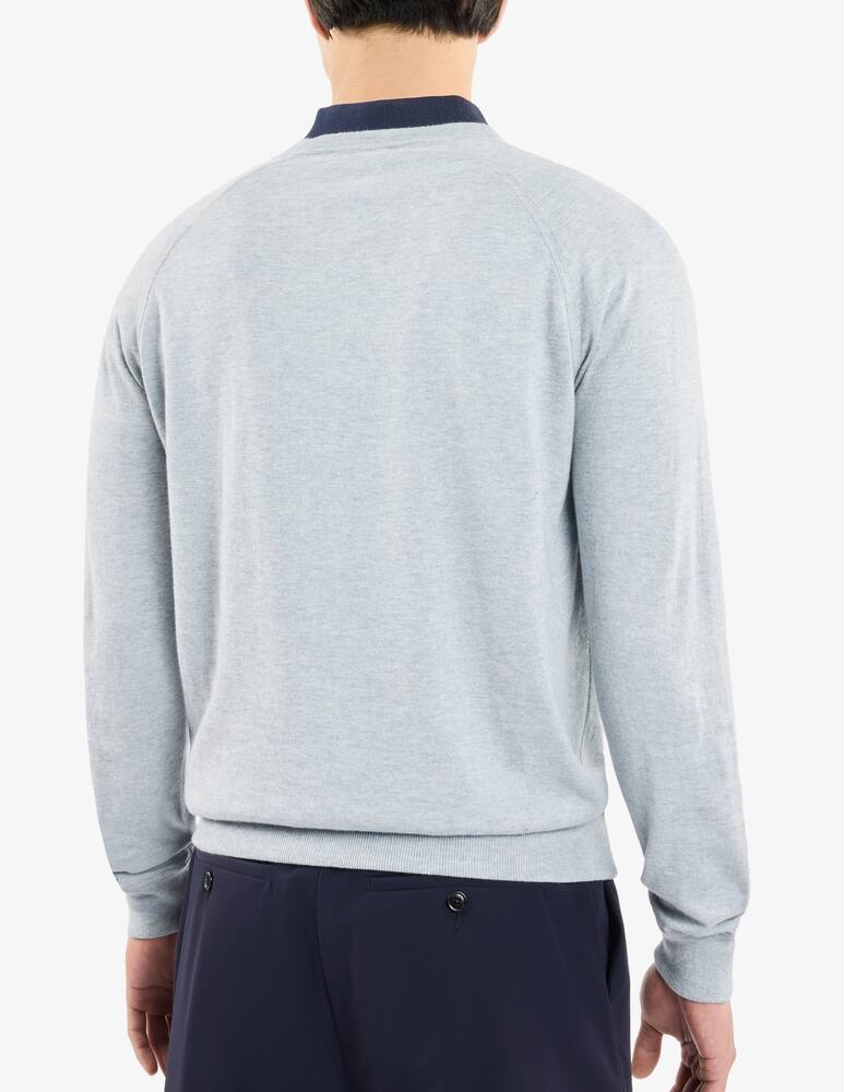 rinascente Fay Pull Girocollo in Cotone e Cashmere