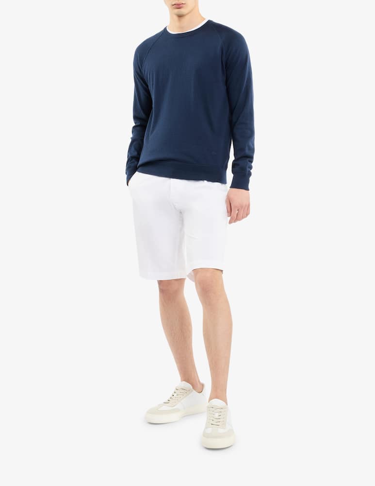 rinascente Fay Pull Girocollo in Cotone e Cashmere