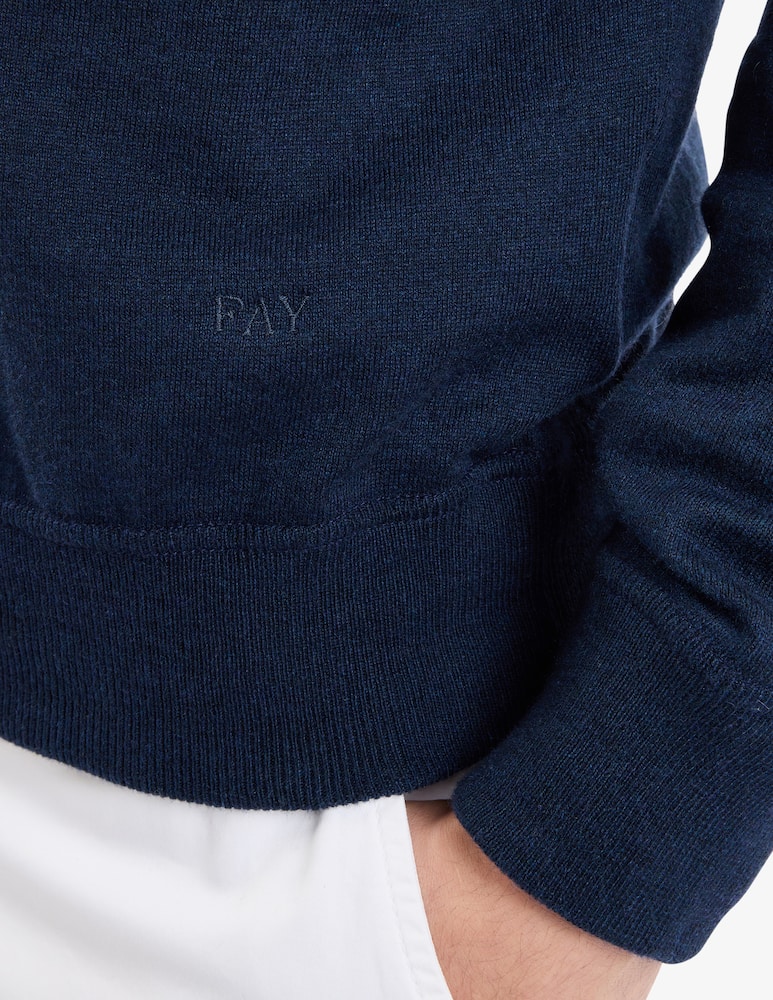 Fay Pull Girocollo in Cotone e Cashmere - immagine 4 Fay Pull Girocollo in Cotone e Cashmere - immagine 4