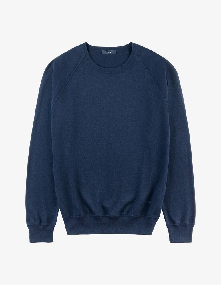 rinascente Fay Pull Girocollo in Cotone e Cashmere