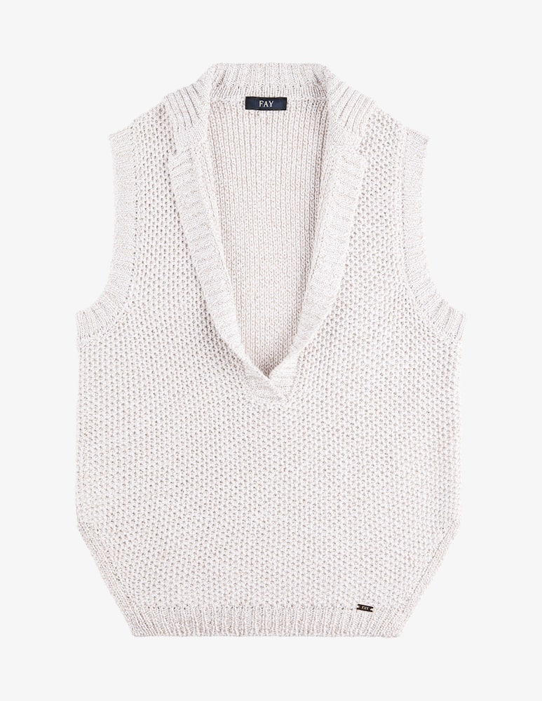 Fay Waistcoat in Cotton and Lurex - picture 5 Fay Waistcoat in Cotton and Lurex - picture 5
