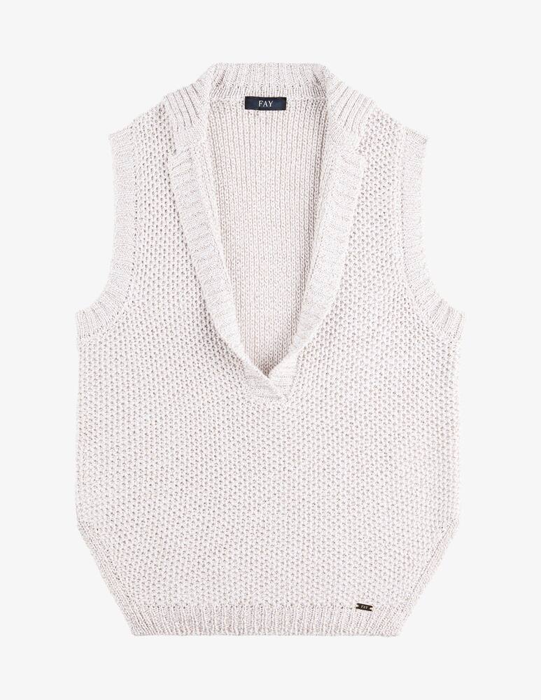 rinascente Fay Waistcoat in Cotton and Lurex