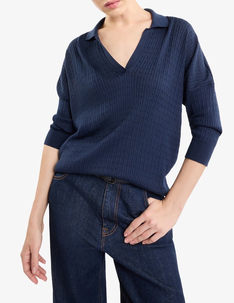 Fay Polo Shirt in Silk and Cotton - picture 1 Fay Polo Shirt in Silk and Cotton - picture 1