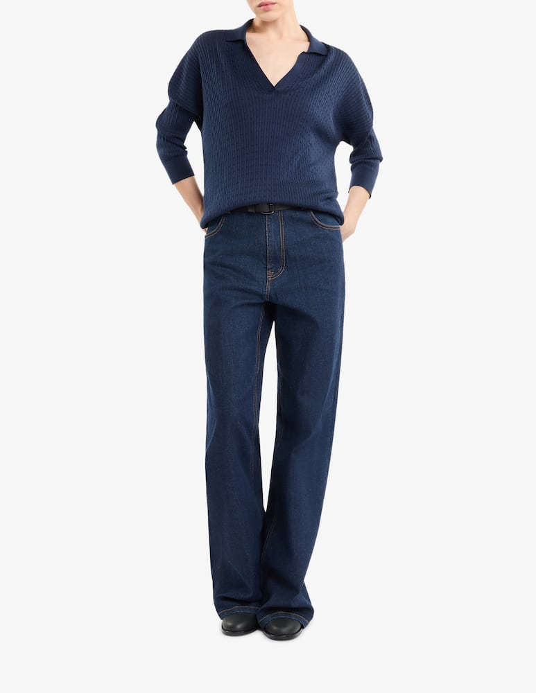 Fay Polo Shirt in Silk and Cotton - picture 2 Fay Polo Shirt in Silk and Cotton - picture 2