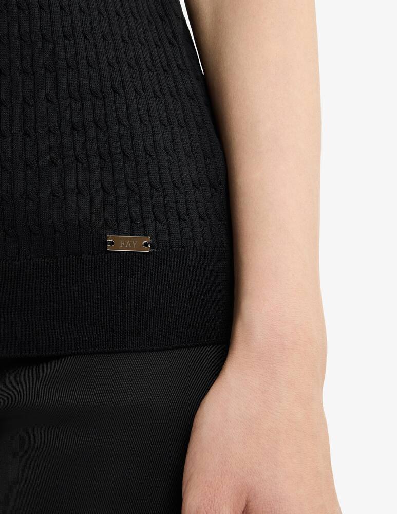 rinascente Fay Round-neck Sweater in Silk and Cotton