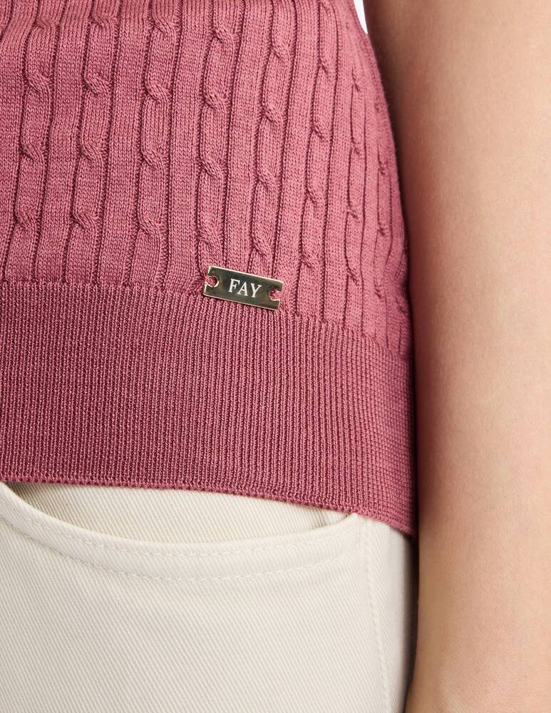 rinascente Fay Round-neck Sweater in Silk and Cotton