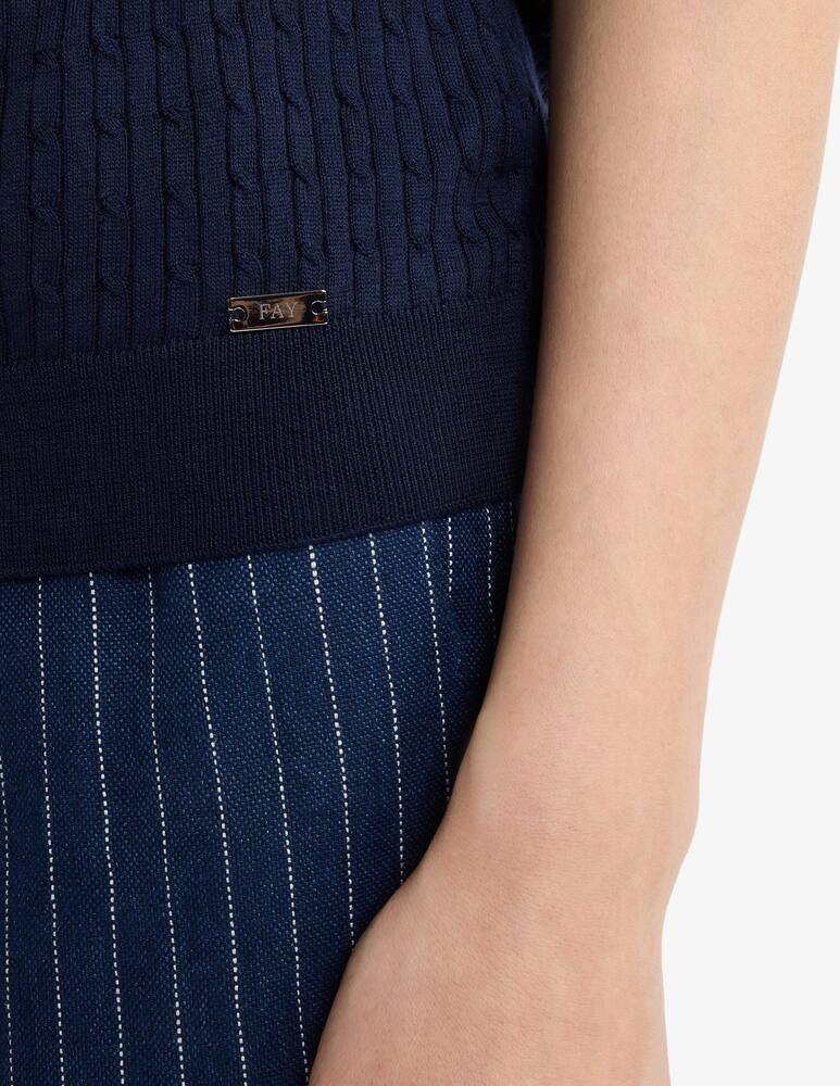 rinascente Fay Round-neck Sweater in Silk and Cotton