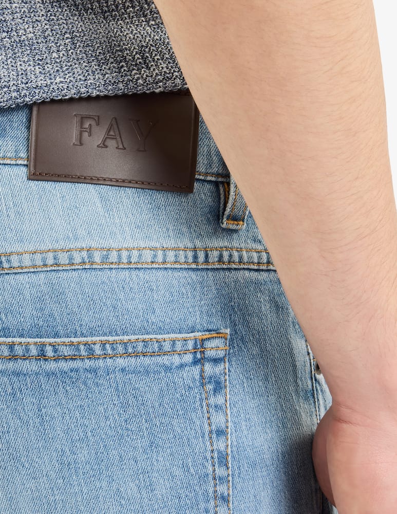 Fay Jeans 5 Tasche in Denim Stretch - immagine 4