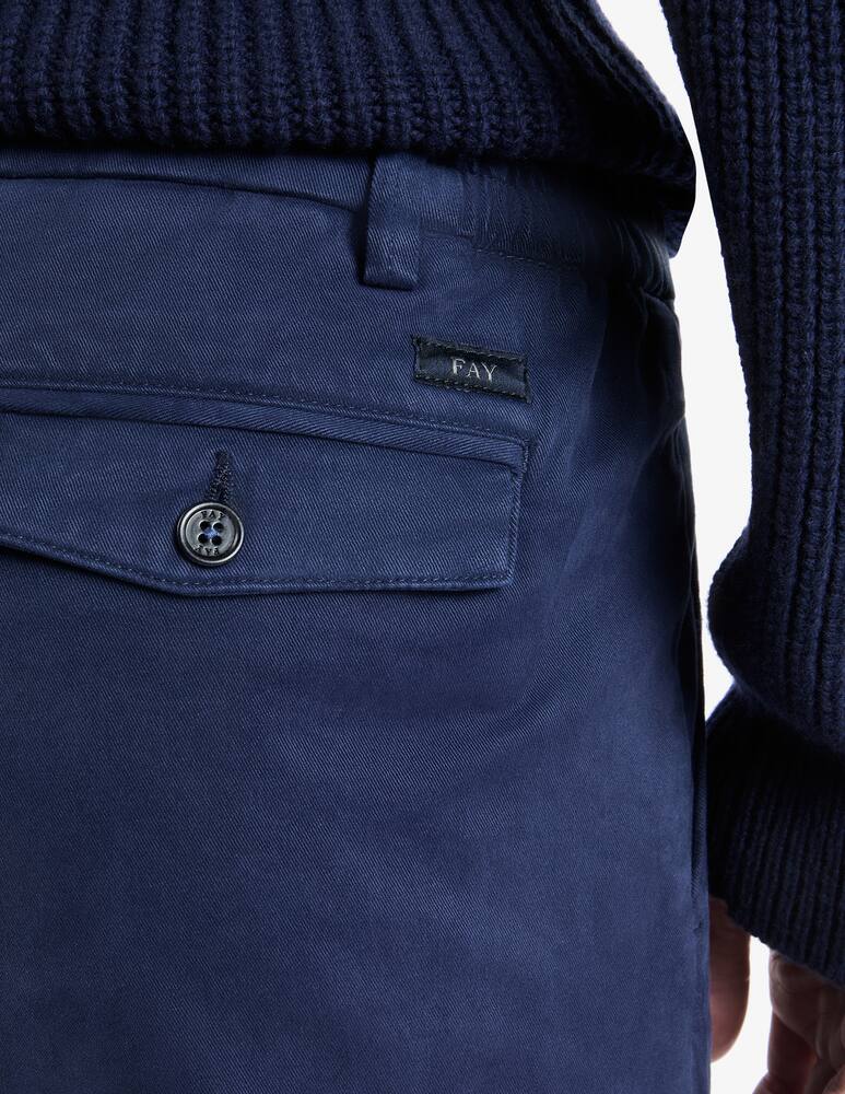 rinascente Fay Slim Trousers in Gabardine