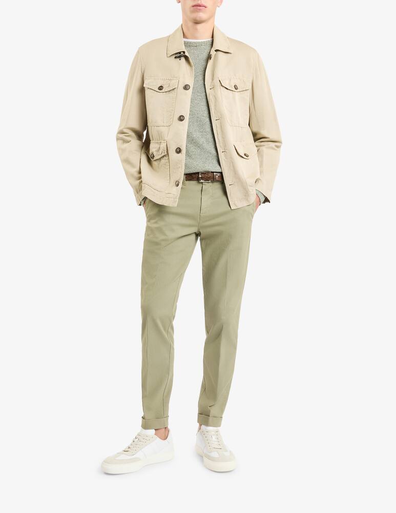 rinascente Fay Pantaloni Slim in Canneté di Cotone Stretch