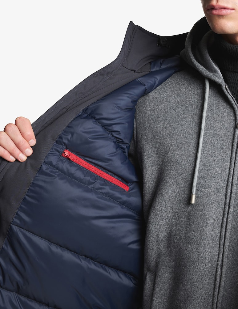 rinascente Fay Giacca Caban in Gabardine Imbottito in Piuma