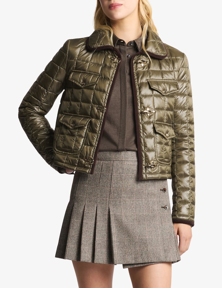 rinascente Fay 3 Ganci in Check Technical Fabric