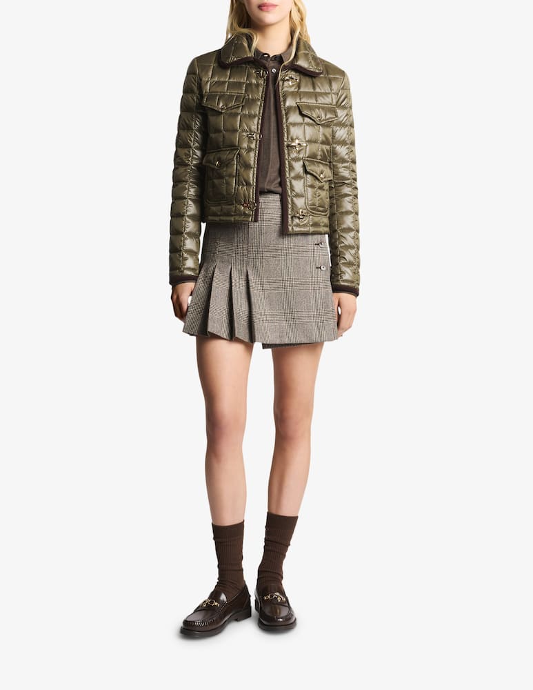 rinascente Fay 3 Ganci in Check Technical Fabric