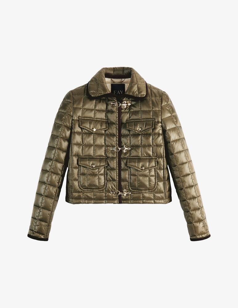 rinascente Fay 3 Ganci in Check Technical Fabric