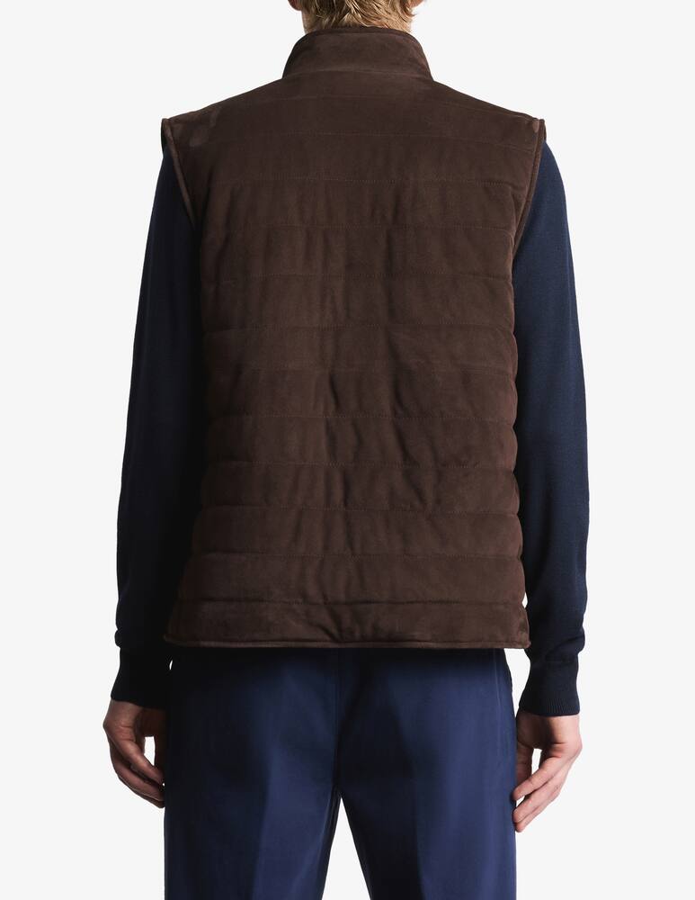 rinascente Fay Quilted gilet suede