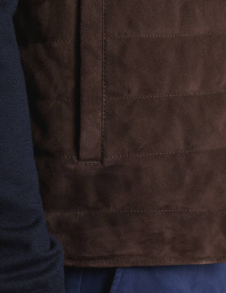 rinascente Fay Quilted gilet suede