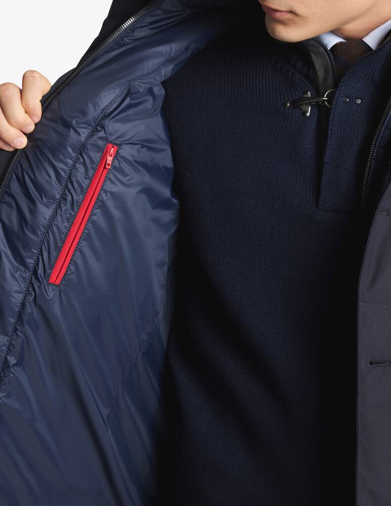 rinascente Fay Caban in Canvas Mélange Imbottito in Piuma