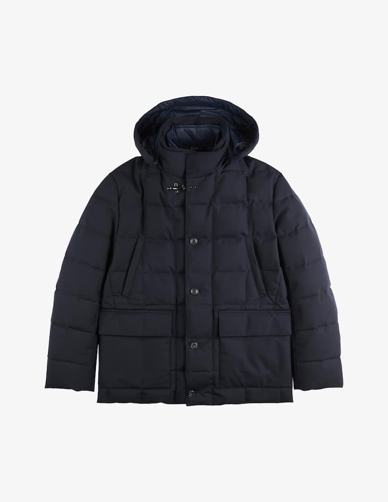 rinascente Fay Caban in Canvas Mélange Imbottito in Piuma