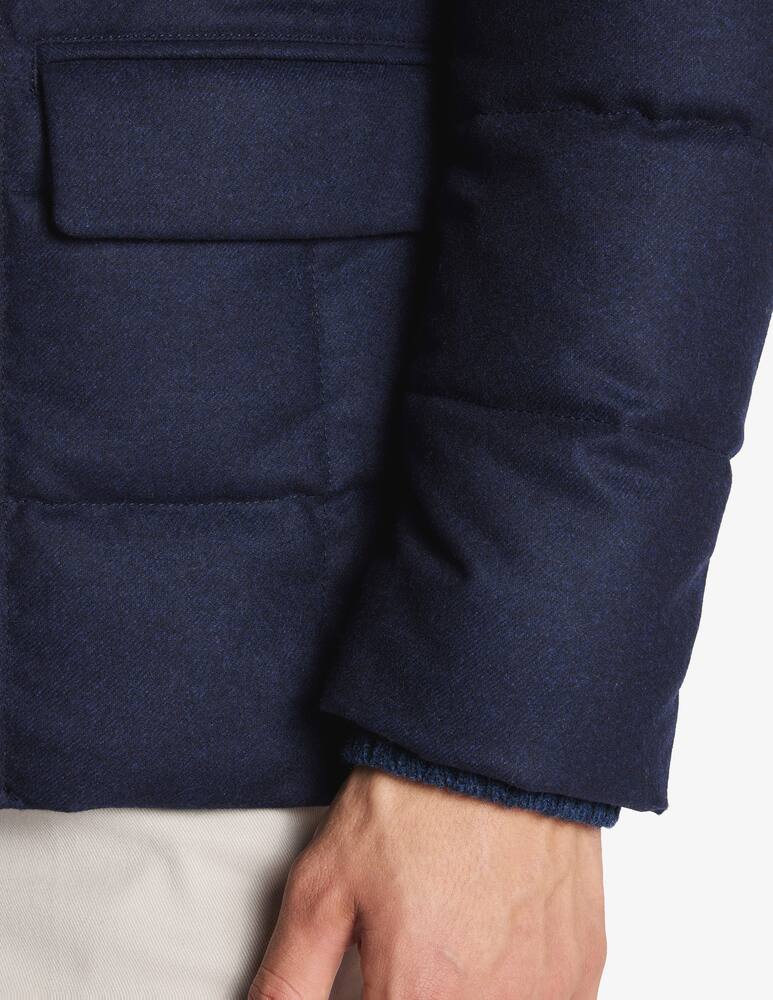 rinascente Fay Piumino Corto Double Front in Flanella di Lana Cardata