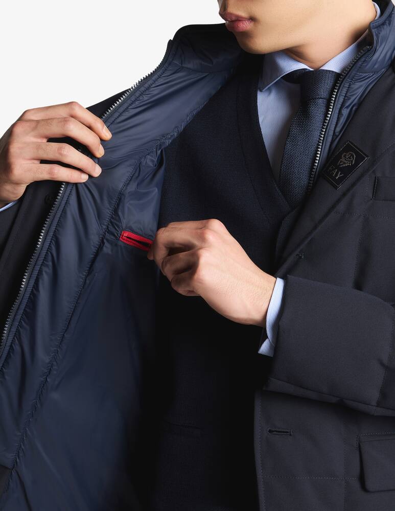 rinascente Fay Piumino Corto Double Front in Canvas Mélange