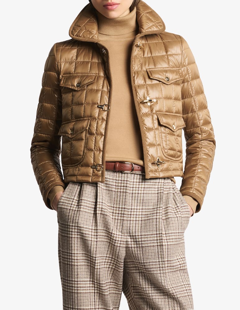 rinascente Fay 3 Ganci in Check Technical Fabric