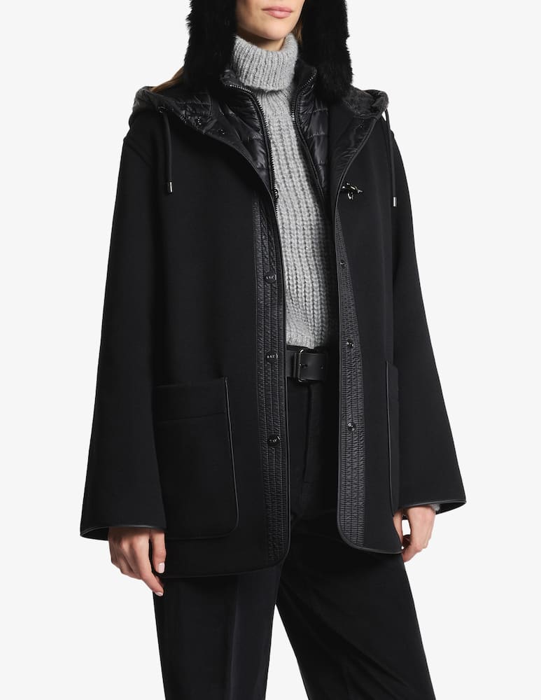 rinascente Fay Caban bimateriale in lana e cashmere