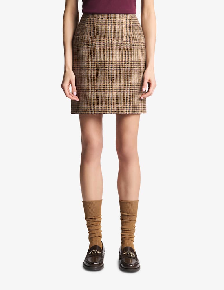 rinascente Fay Skirt in Prince of Wales Wool