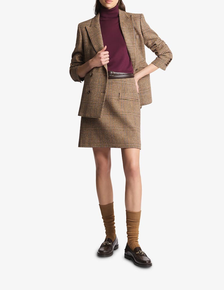 rinascente Fay Skirt in Prince of Wales Wool