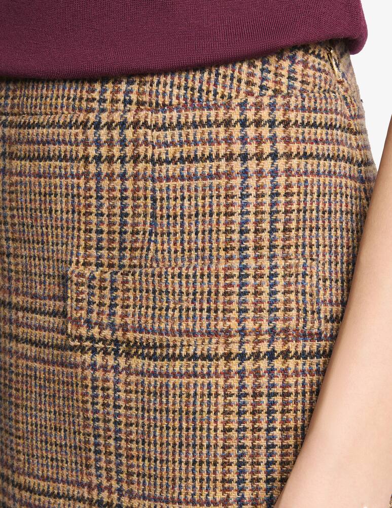 rinascente Fay Skirt in Prince of Wales Wool