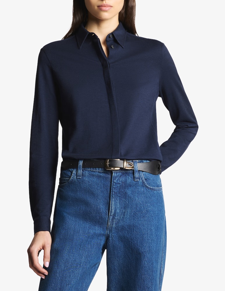 rinascente Fay Slim Shirt in Piquet Jersey