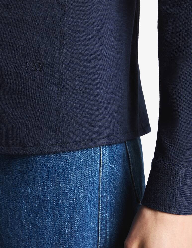 rinascente Fay Slim Shirt in Piquet Jersey