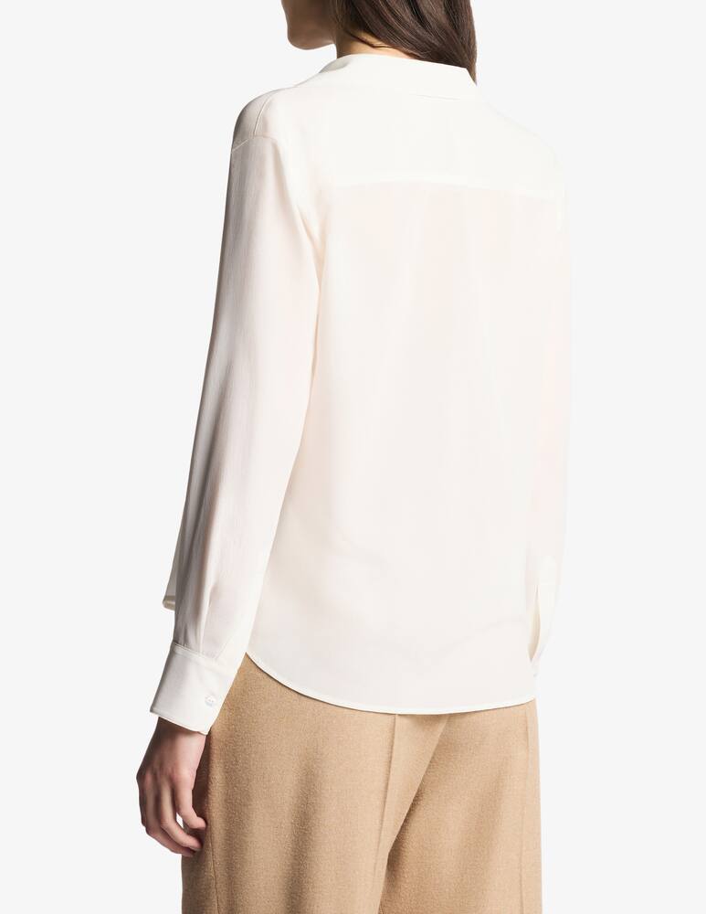 rinascente Fay Slim Shirt in Crêpe De Chiné