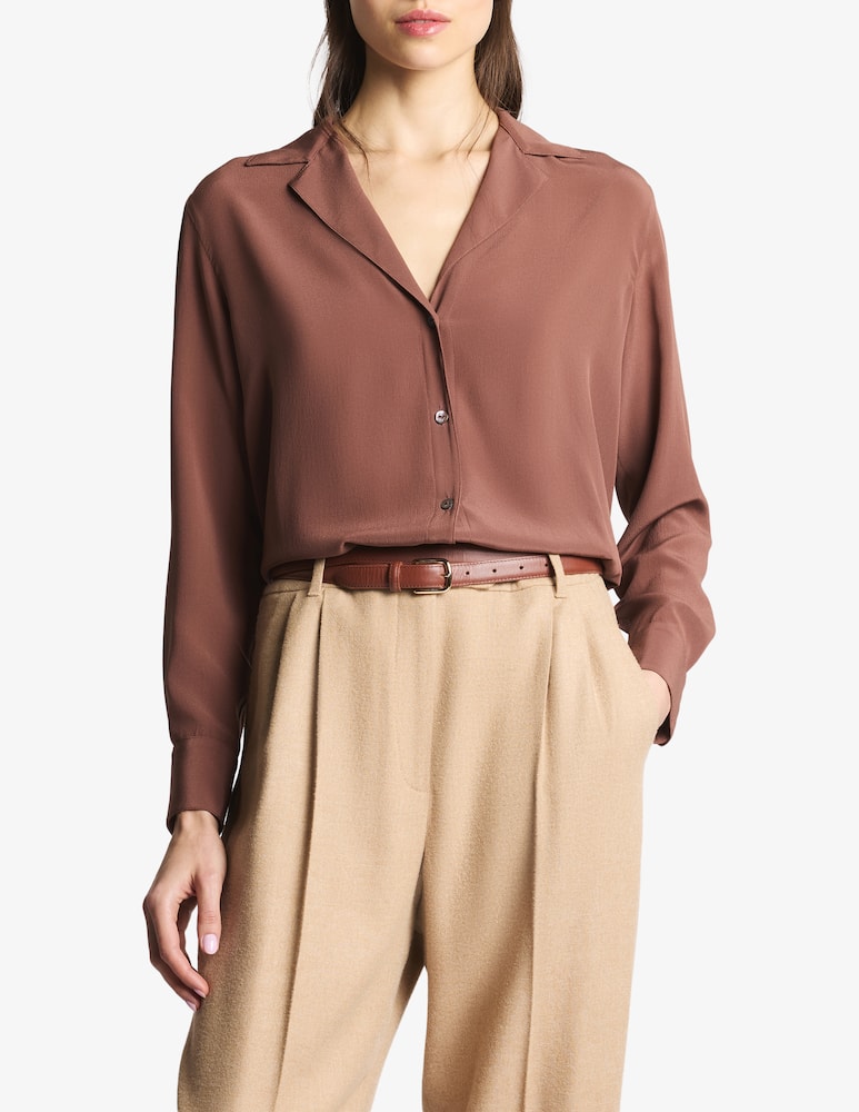 rinascente Fay Camicia Slim in Crêpe De Chiné