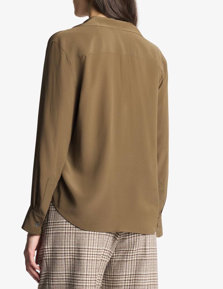 rinascente Fay Slim Shirt in Crêpe De Chiné