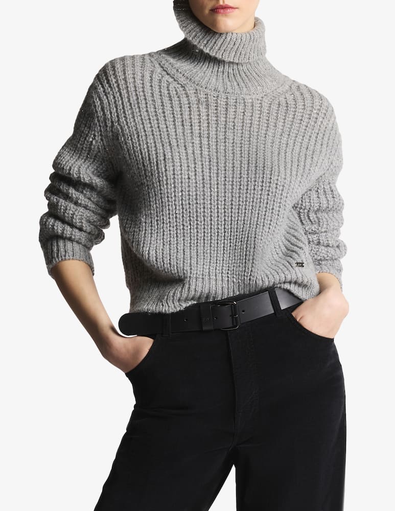Fay Turtleneck in Mohair with Sequins - picture 1