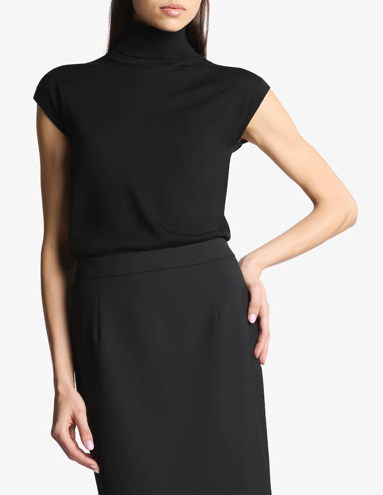 rinascente Fay Sleeveless Turtleneck in Wool