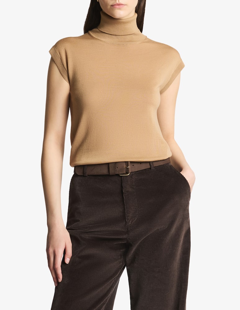 rinascente Fay Sleeveless Turtleneck in Wool