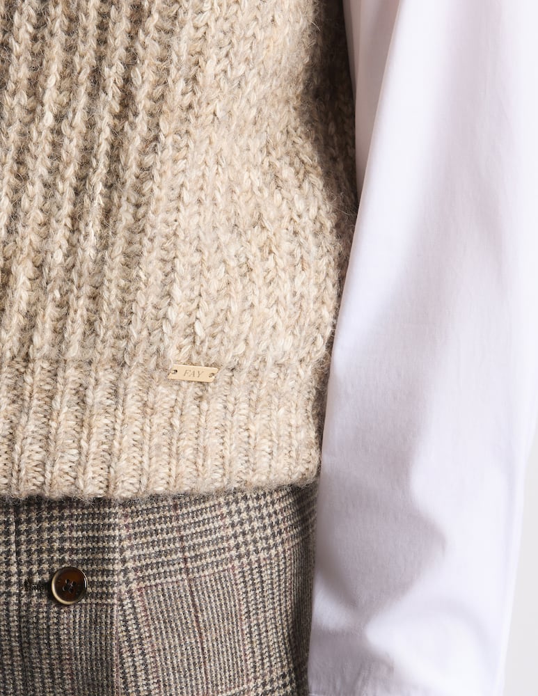 rinascente Fay Waistcoat in Cotton and Alpaca