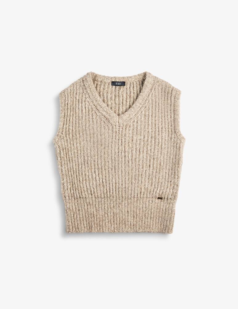 rinascente Fay Waistcoat in Cotton and Alpaca