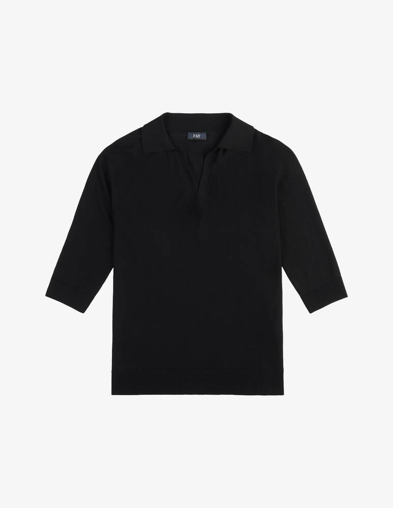 rinascente Fay Polo Shirt in Viscose and Cashmere