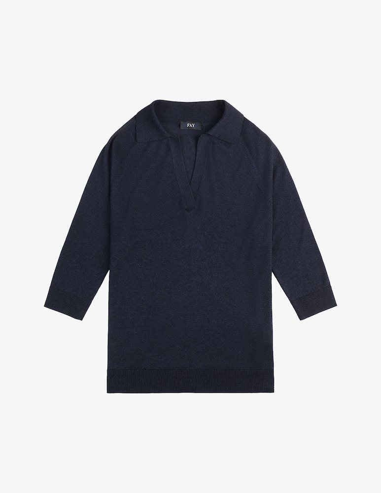 Fay Polo shirt in viscose cashmere - picture 5